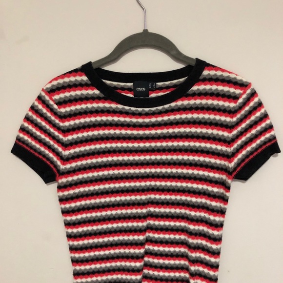 Super fun ASOS striped knit t-shirt dress - Picture 2 of 4